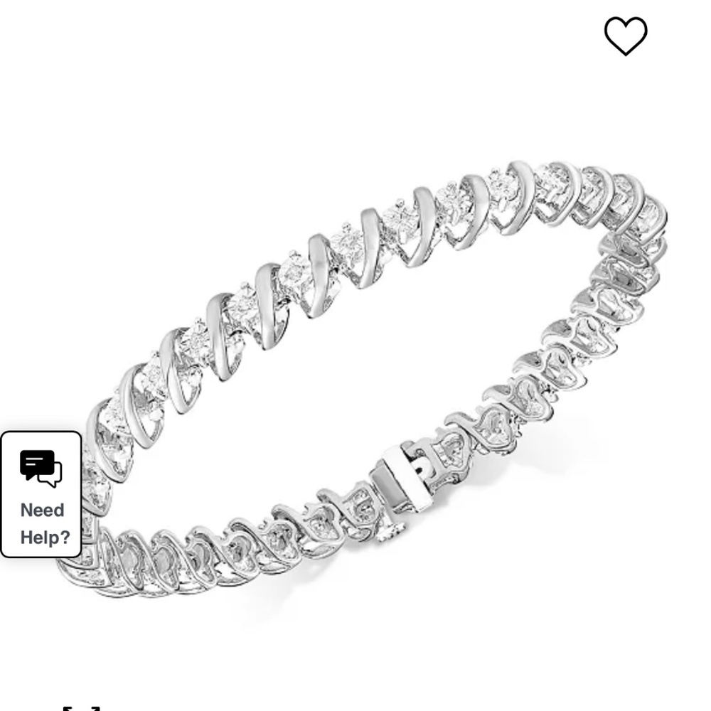 Macy’s sterling silver diamond tennis  bracelet